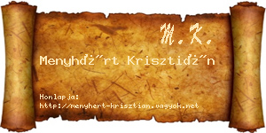 Menyhért Krisztián névjegykártya