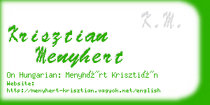 krisztian menyhert business card